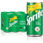 Sprite Mini Carbonated Drink 6pcs 180ml