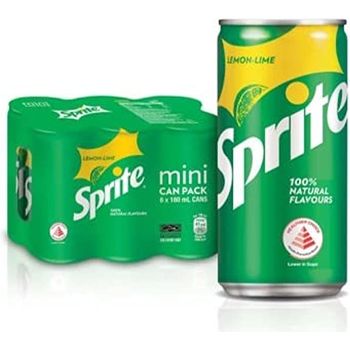 Sprite Mini Carbonated Drink 6pcs 180ml