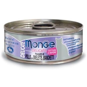 Monge Cat Canned Food Delicate Chicken With Omelette Whitebait 80g,expiry 8/24