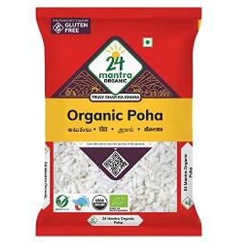 24 Mantra Organic Poha Flattened Rice Atukulu 500g