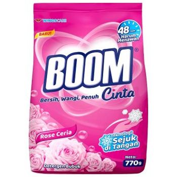 Boom Detergent Powder Love Rose Ceria 770g
