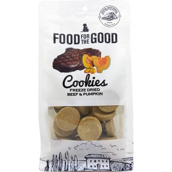 Food for the Good Freeze Dried Cookies Beef & Pumpkin Cat & Dog Treats 70g