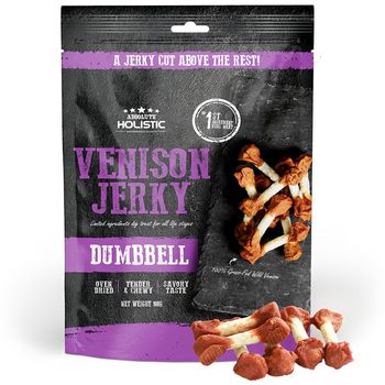 Absolute Holistic Venison Jerky Dumbbell Dog Treats 100g