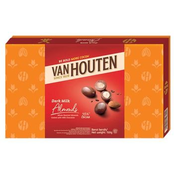 Van Houten Dark Milk Almonds 180g