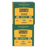 Vahdam Organic Turmeric Moringa Herbal Tea Bags 15 Tea Bags 30g