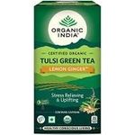 Organic India Tulsi Green 25 Tea Bags Lemon Ginger