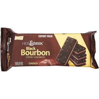 Parle Hide And Seek Black Bourbon Crème Sandwich Choco Biscuits 100g