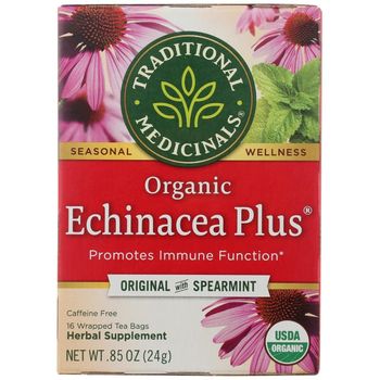 Traditional Medicinals Organic Echinacea Plus Seasonal Tea 16 Tea Bags pack Of 1