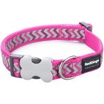 Red Dingo Dog Collar Reflective Ziggy Hot Pink