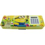 Minions Kids Pencil Box with Calculator Yellow