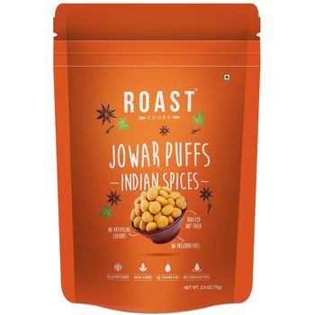 Roast Health Foods Sorghum Jowar Puffs Indian Spices 70g