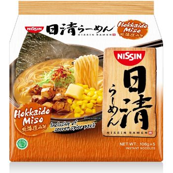 Nissin Japanese Ramen Hokkaido Miso 5 x 116g