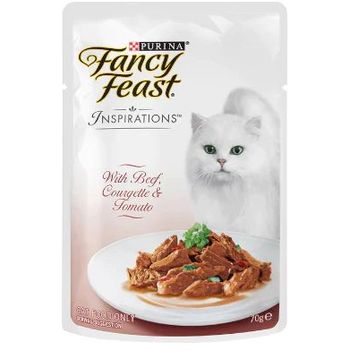 Purina Fancy Feast Inspirations Wet Food For Cats Beef Zucchini And Tomatoes 70g