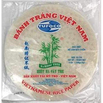 Tufoco Bamboo Tree Spring Roll Rice Paper Wrappers 22cm
