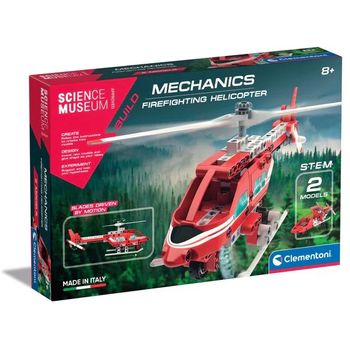 Clementoni Mechanics Lab Firefighting Helicopter Building
