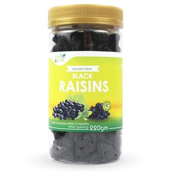 Love Earth Organic Dried Fruits Black Raisins 220g