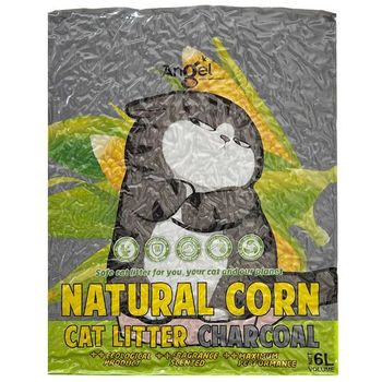 Angel Natural Corn Cat Litter 6L - Charcoal