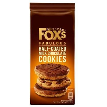 Fox’s Fabulous Half Coated Milk Chocolate Cookies 175g