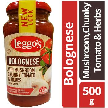 Leggo's Pasta Sauce Bolognese Mushroom Chunky Tomato Herbs