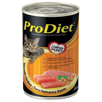 ProDiet Adult Canned Food Tuna And Chicken 400g | Makanan Kucing ProDiet