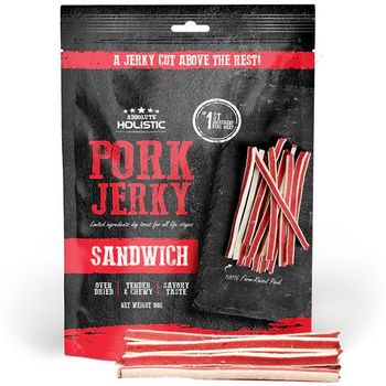 Absolute Holistic Pork Jerky Sandwich Dog Treats 100g