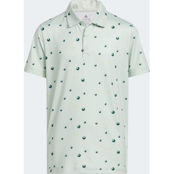 Adidas Boys Golf Printed Golf Polo Shirt