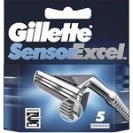 Gillette Sensor Excel Mens Razor Blade Refills 5 Count Mens Razor blades