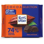 Ritter Sport Cocoa Selection 74 Percent Chocolate 100g
