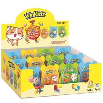 WinKidz Eggz Chocolate And Biscuit With Surprise Toy 12 x 12g