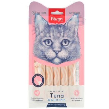 Wanpy Lickable Treat Tuna & Shrimp for Cat 5 x 14g