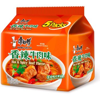 Kang Shi Fu Instant Noodle - Hot Beef (5x104g)