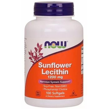 Now (Foods) - Nervous System Support, Sunflower Lecithin 1'200mg (100 softgels)