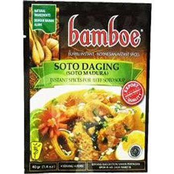 Bamboe Bumbu Instant Soto Daging Madura Beef Soup Spice 40g Pack Of 3