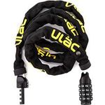 ULAC 52ND Street Neo Chain Lock Combo Resettable 4-Digit Combination Anti-Theft Bicycle Lock Black