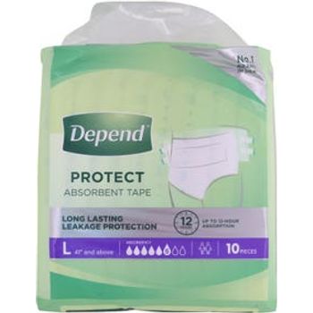 Depend Protect Absorbent Tape L 10pcs