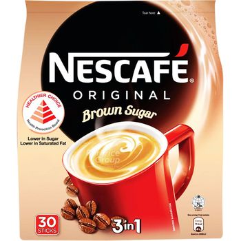 Nescafe 3 In 1 Instant Coffee Original Brown Sugar 30 x 17g