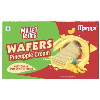 Manna Millet Bytes Wafers Pineapple Cream 75g