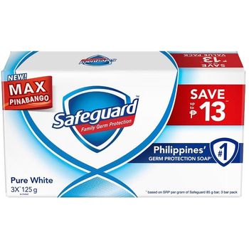 Safeguard Bar Soap 3Pid Pure White 125g
