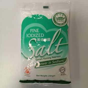Three Eagles Brand Lower In Sodium Fine Iodized Salt 250g