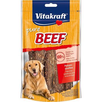 Vitakraft Dog Treats Pure Beef Tripe Strips 80g