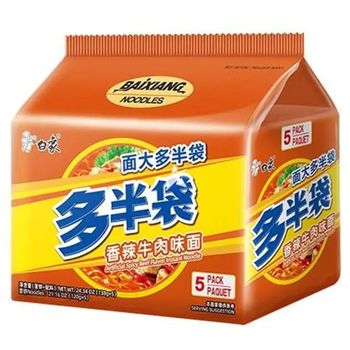 Baixiang Instant Noodle Artificial Spicy Beef Flavour 138g