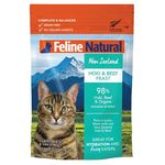 ** CLEARANCE Feline Natural Beef And Hoki Cat Food Pouch 85g