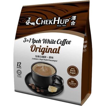 Chek Hup 3 In 1 Ipoh White Coffee Original 12 Sachets 40g