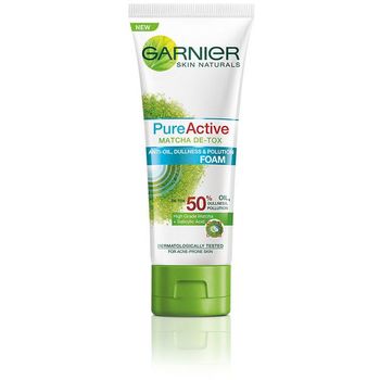 Garnier Skin Naturals Pure Active Matcha De Tox Foam 100ml