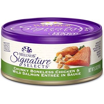 Wellness Core Signature Selects Chunky White Meat Chicken & Wild Salmon Canned Cat Food 150g