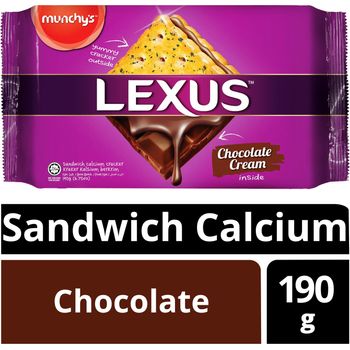 Munchy's Lexus Sandwich Calcium Crackers Chocolate 190g