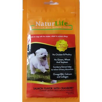 NaturLife Dog Treat Salmon Flavor With Cranberry 65g