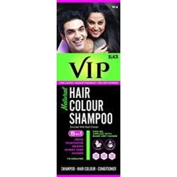 VIP 5 In 1 Hair Colour Shampoo Base Hair Color 180ml Black Hair Colour