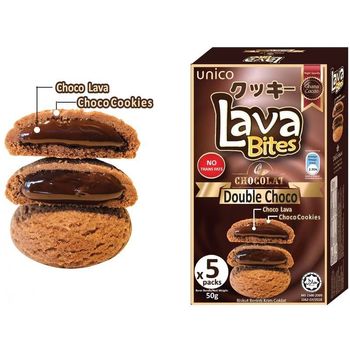 Unico Lava Bites Double Choco Cookies 50g