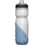 CamelBak Podium Chill Bike Bottle Grey And Blue Stripe 600ml